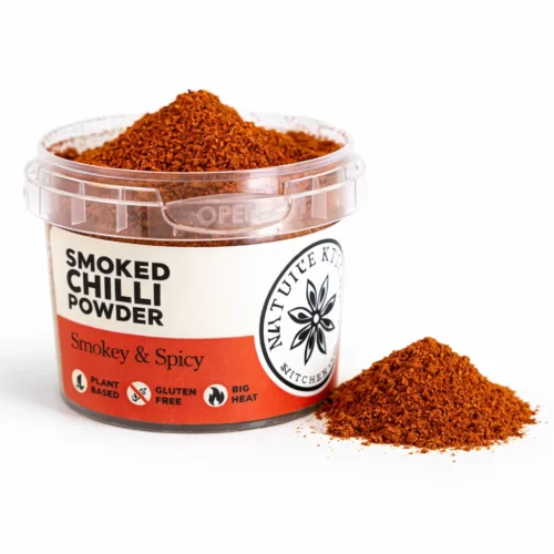 chili en poudre fumé pot hermétique épice pimentée cuisine barbecue